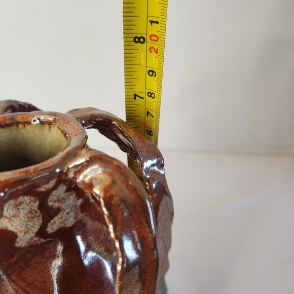 Pottery Vase ONE OF A KIND Handmade by MEB Excellent Use Condition 7" H x 4" L - Picture 4 of 5